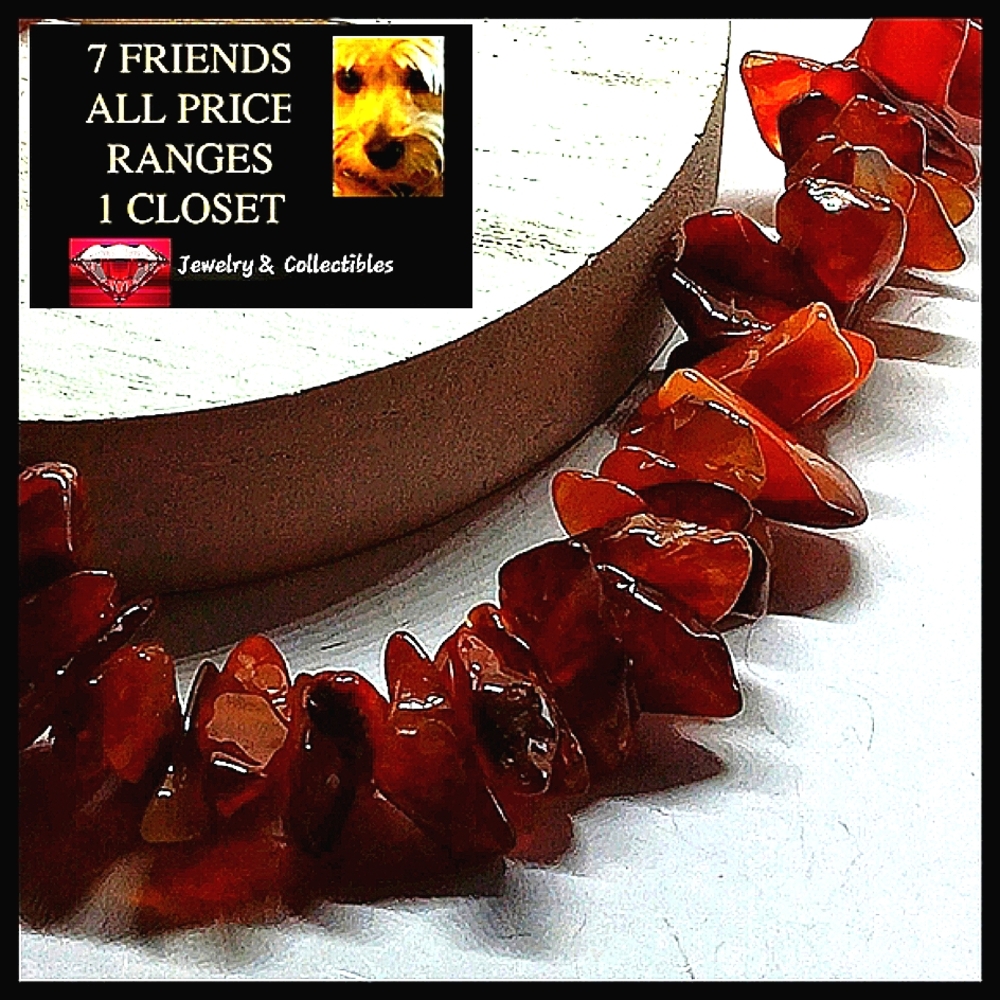 Natural Polished Red Jasper Necklace
